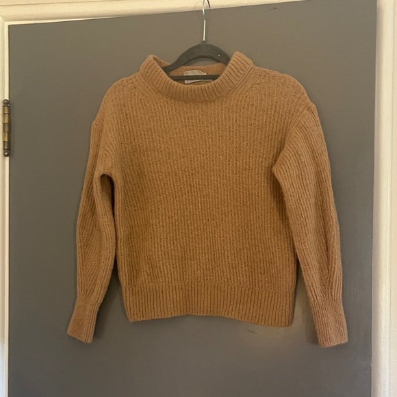 Everlane Alpaca Wool Crew Neck Sweater EUC Tan / Camel - Picture 1 of 4